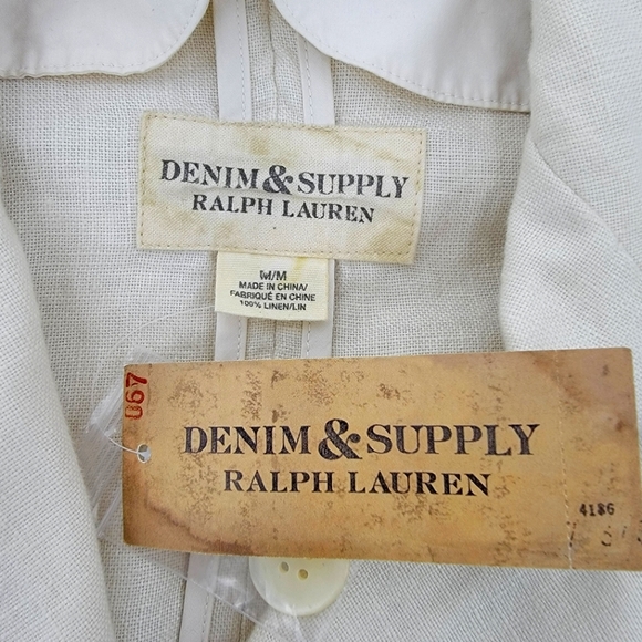 Denim & Supply Ralph Lauren Linen Jacket Blazer Women's Medium - Picture 2 of 6